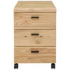 ROLLCONTAINER Eiche Artisan  - Schwarz/Eiche Artisan, KONVENTIONELL, Holzwerkstoff/Kunststoff (45/66/55cm) - Stylife