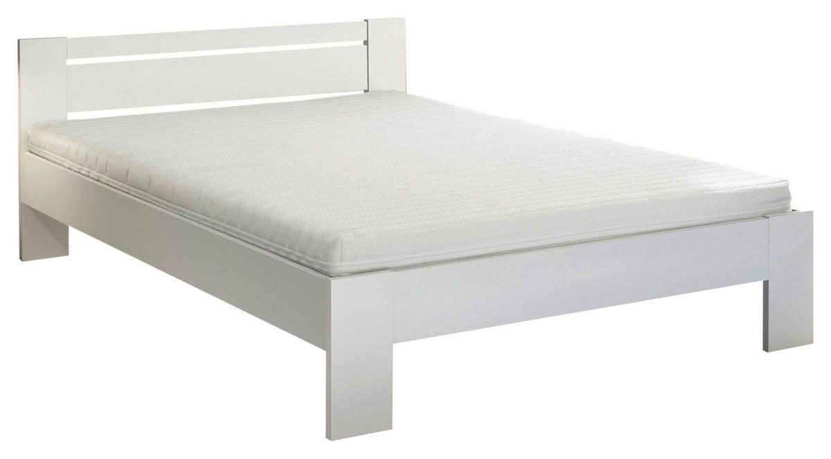 BETT 140/200 cm  in Weiß  - Weiß, KONVENTIONELL (140/200cm) - Boxxx