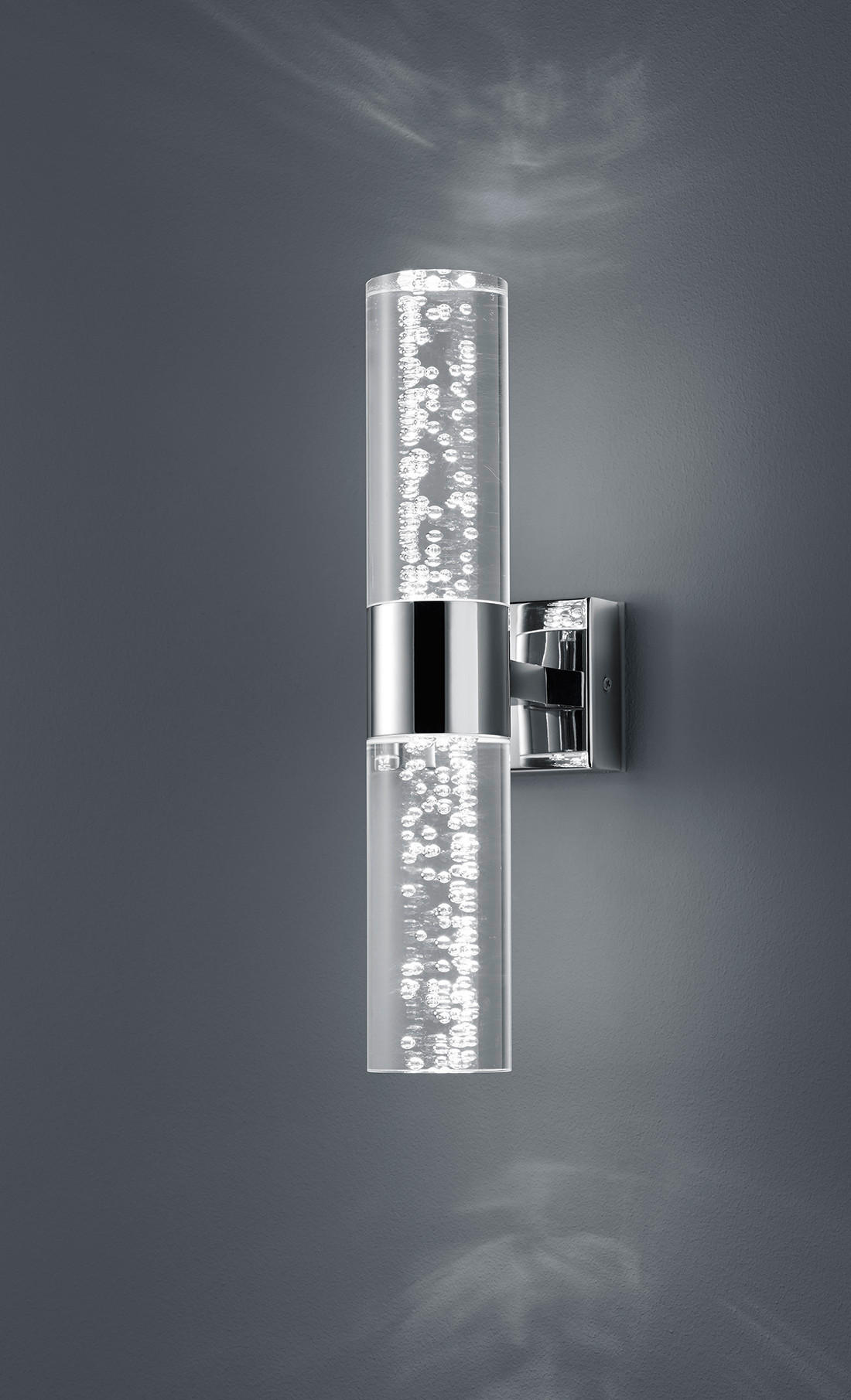 BADEZIMMER-WANDLEUCHTE Bolsa   - Klar/Chromfarben, Design, Kunststoff/Metall (30,0/7,0/12,0cm) - Trio Leuchten