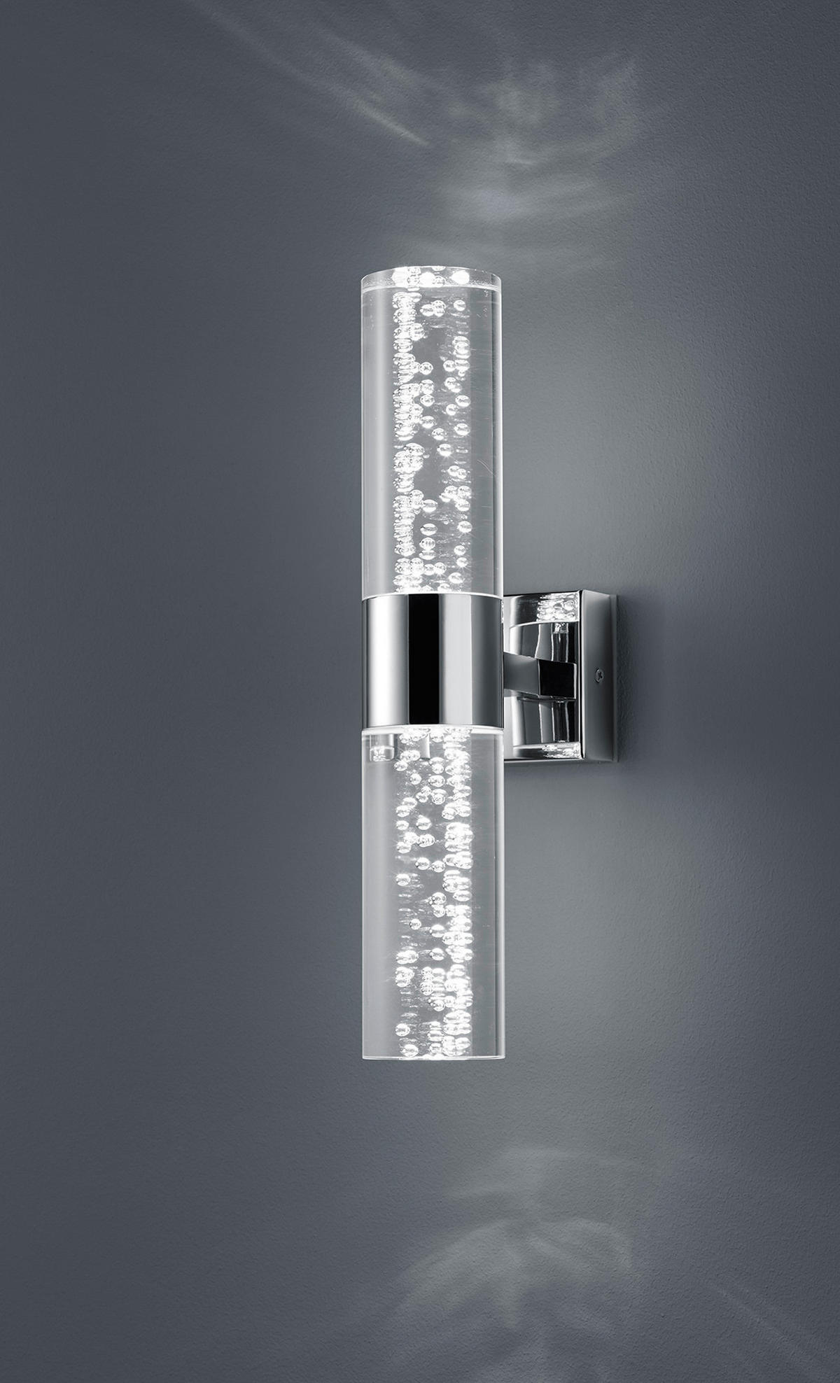 BADEZIMMER-WANDLEUCHTE Bolsa   - Klar/Chromfarben, Design, Kunststoff/Metall (30,0/7,0/12,0cm) - Trio Leuchten