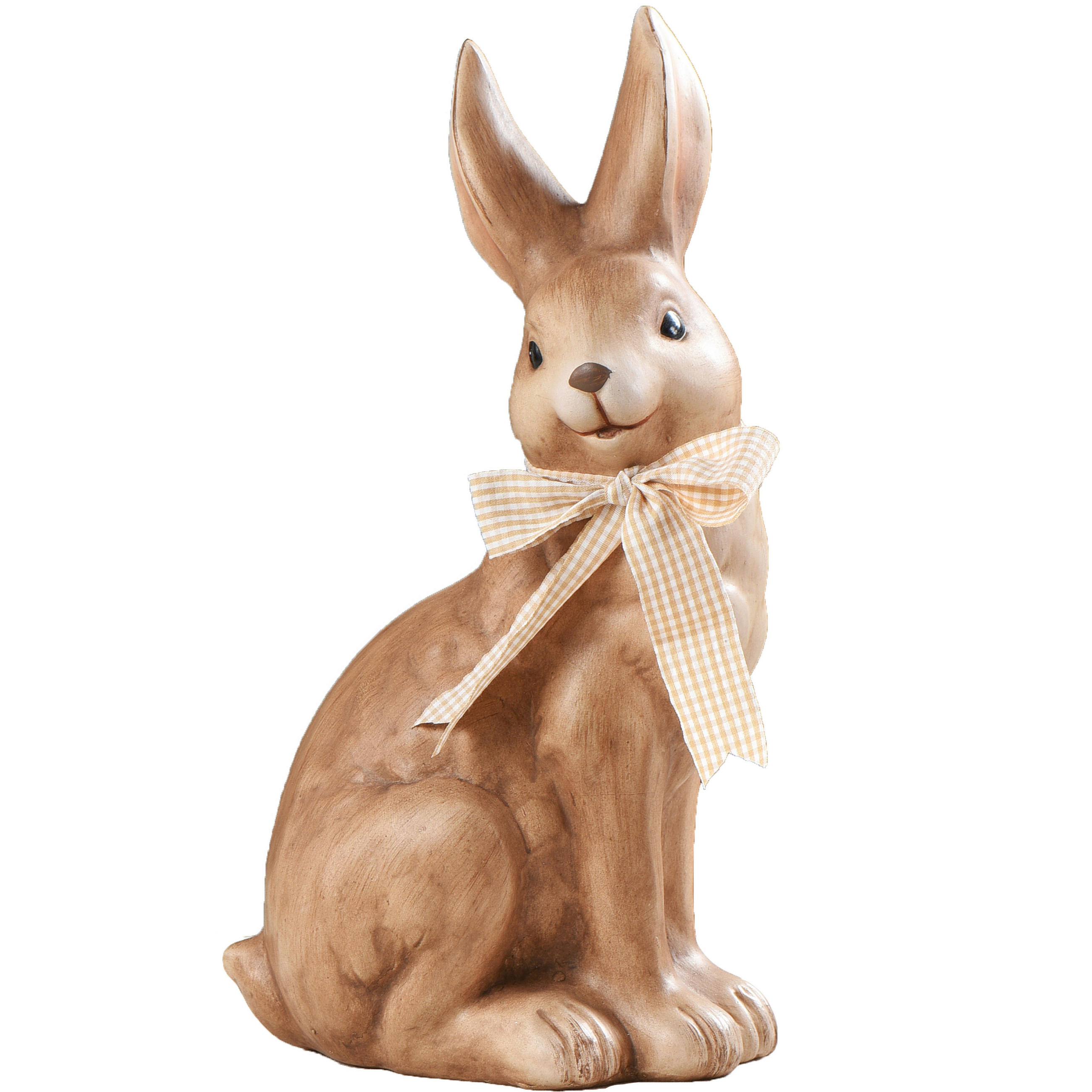 DEKOHASE - Braun/Weiß, LIFESTYLE, Keramik/Textil (17,5/32,5/13cm)