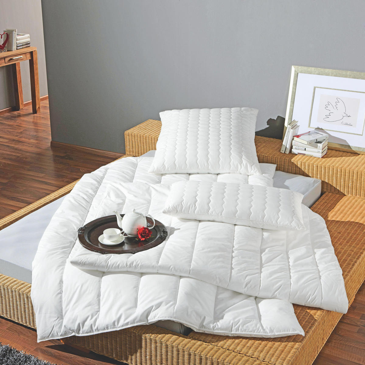 GANZJAHRESDECKE  Aqua Aktiv  135/200 cm   - Weiß, Basics, Textil (135/200cm) - Centa-Star
