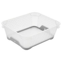 AUFBEWAHRUNGSKÖRBCHEN    20/16/7 cm  - Weiß/Grau, Basics, Kunststoff (20/16/7cm)
