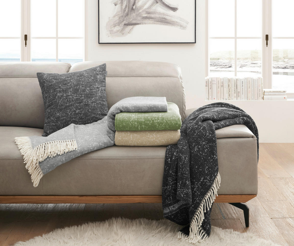 PLAID MR-EASE 140/200 cm  - Grau, Basics, Textil (140/200cm) - Musterring