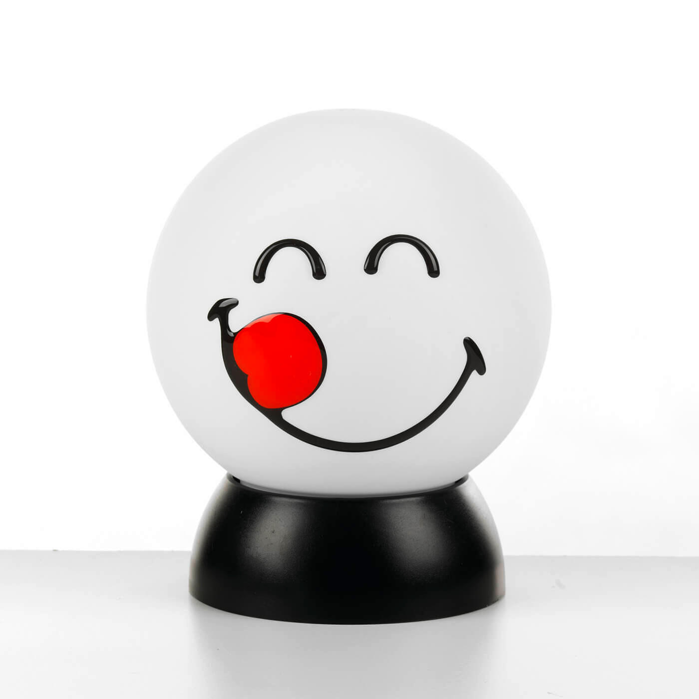 KINDERTISCHLEUCHTE 2001 SMILEY  - Weiß Hochglanz/Schwarz, Basics, Kunststoff (15/15/20cm)
