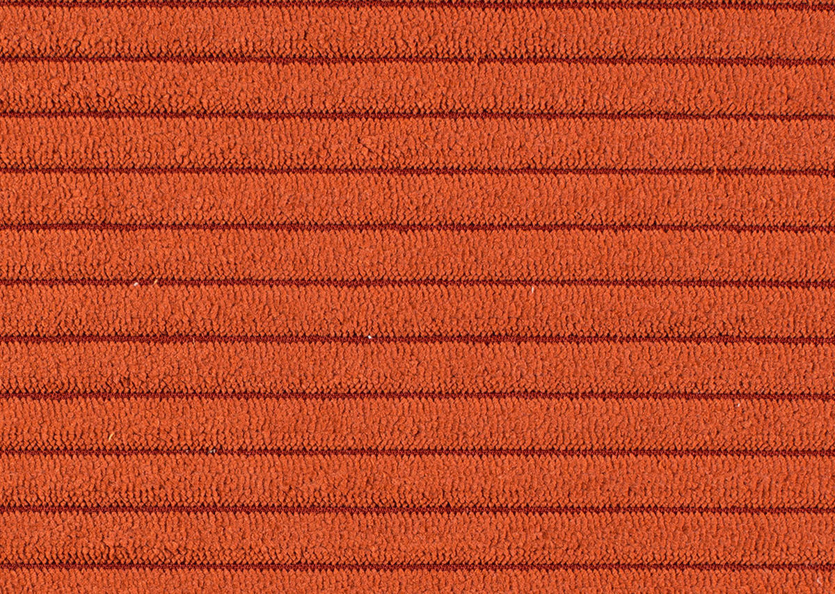 WOHNLANDSCHAFT in Cord Terracotta  - Terracotta/Schwarz, Konventionell, Textil/Metall (167/317/185cm) - Stylife