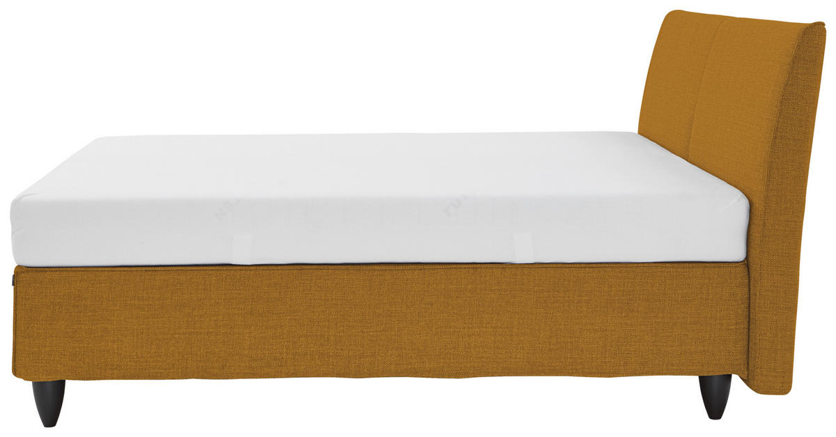 BOXSPRINGBETT 180/200 cm  in Gelb  - Gelb/Schwarz, Design, Holzwerkstoff/Kunststoff (180/200cm) - RUF Betten