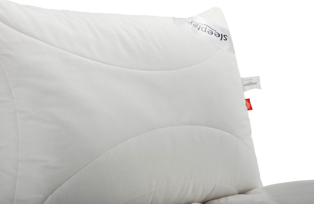 VANKÚŠ POD HLAVU, 70/90 cm - biela, Basics, textil/plast (70/90cm) - Sleeptex