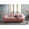 2-SITZER-SOFA in Flachgewebe Rosa  - Schwarz/Rosa, KONVENTIONELL, Kunststoff/Textil (223/79/94cm) - Carryhome