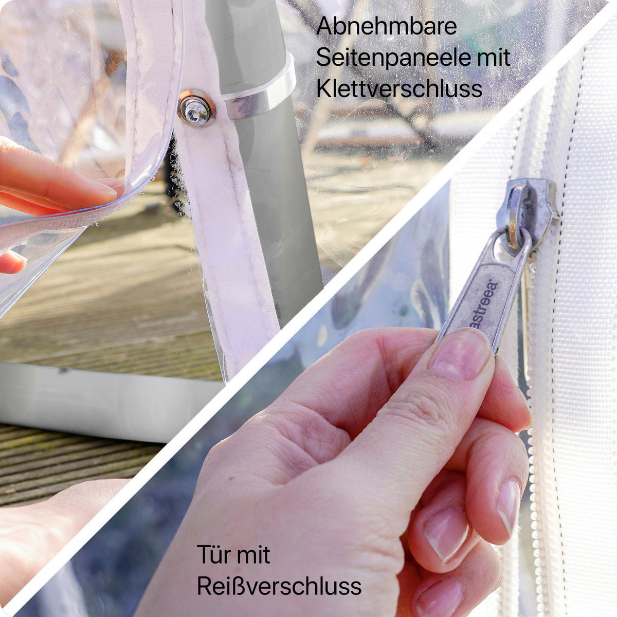 PAVILLON 372/250/372 cm Aluminium  - Transparent/Silberfarben, Basics, Kunststoff/Metall (372/250/372cm)