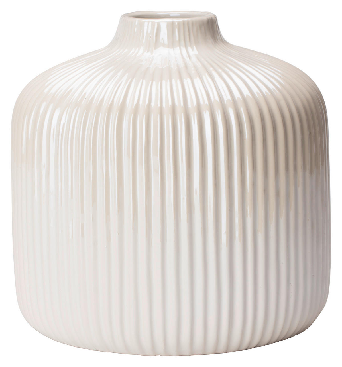 VÁZA, keramika, 16 cm - bílá, Design, keramika (16/16cm) - Ambia Home