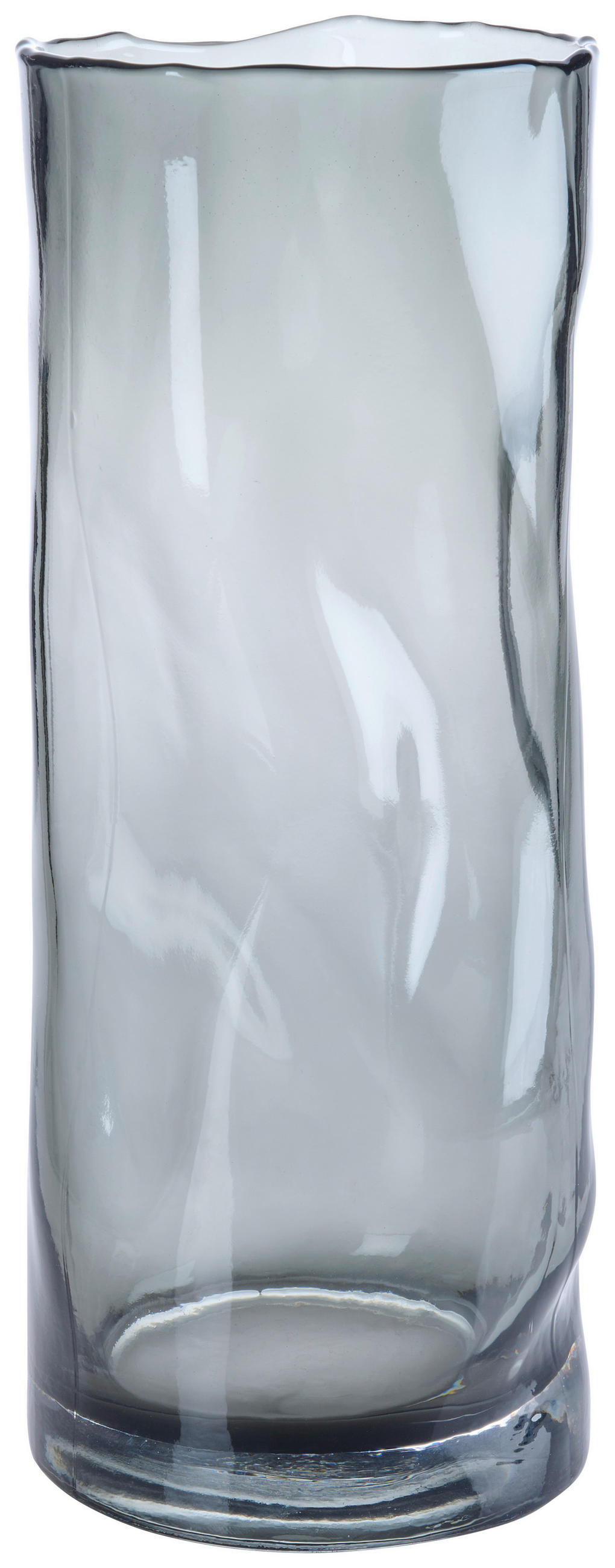 VÁZA 28 cm  - szürke, Basics, üveg (11/29cm) - Ambia Home