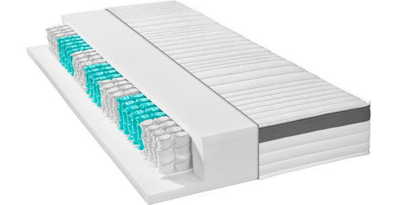 TASCHENFEDERKERNMATRATZE 90/200 cm Höhe ca. 22 cm  - KONVENTIONELL, Textil (90/200cm) - Xora