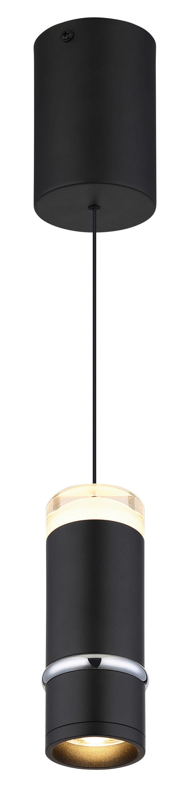 LED-HÄNGELEUCHTE 7,5/180 cm  - Schwarz, Design, Kunststoff/Metall (7,5/180cm) - Globo