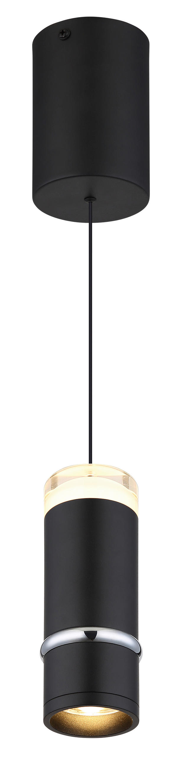 LED-HÄNGELEUCHTE 7,5/180 cm  - Schwarz, Design, Kunststoff/Metall (7,5/180cm) - Globo