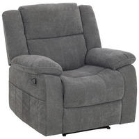 TV FOTELJ,  siva tekstil - črna/siva, Basics, umetna masa/tekstil (94/101/90cm) - P & B