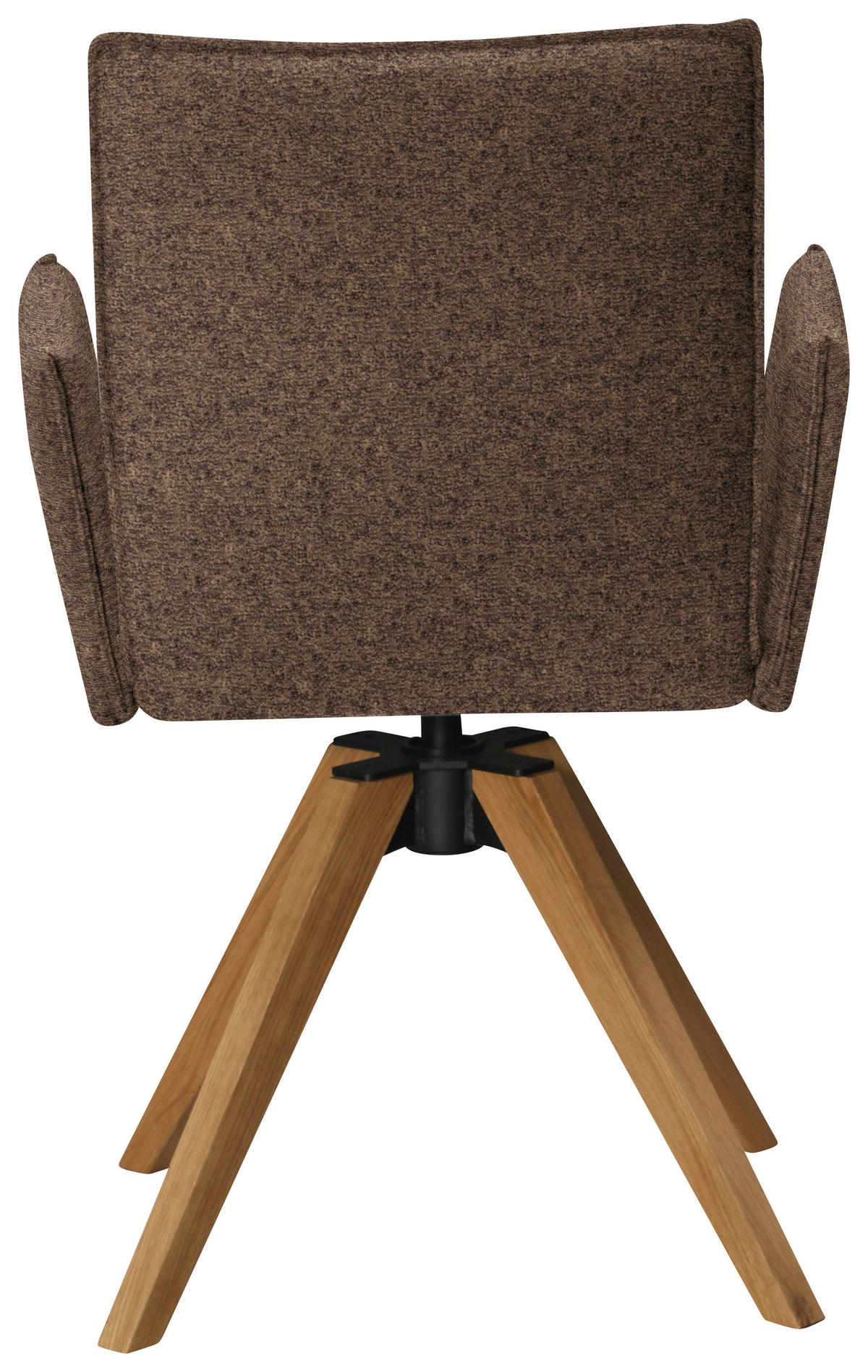 ARMLEHNSTUHL in Holz, Textil Braun, Eichefarben  - Eichefarben/Braun, KONVENTIONELL, Holz/Textil (64/91/61cm) - Moderano