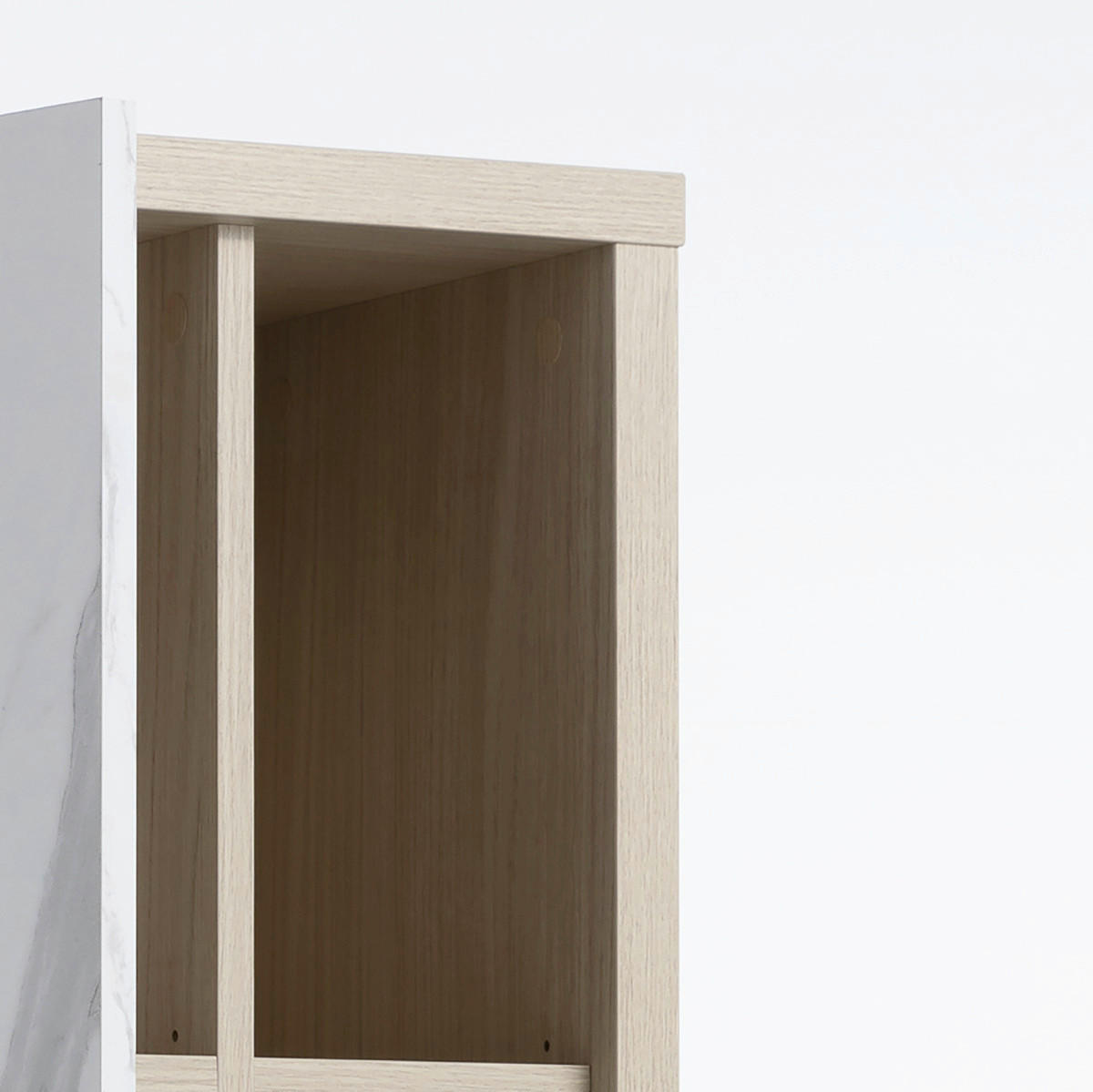 VISOKA OMARA 52/160/35 cm  - barve hrasta/bela, Moderno, leseni material (52/160/35cm) - Xora