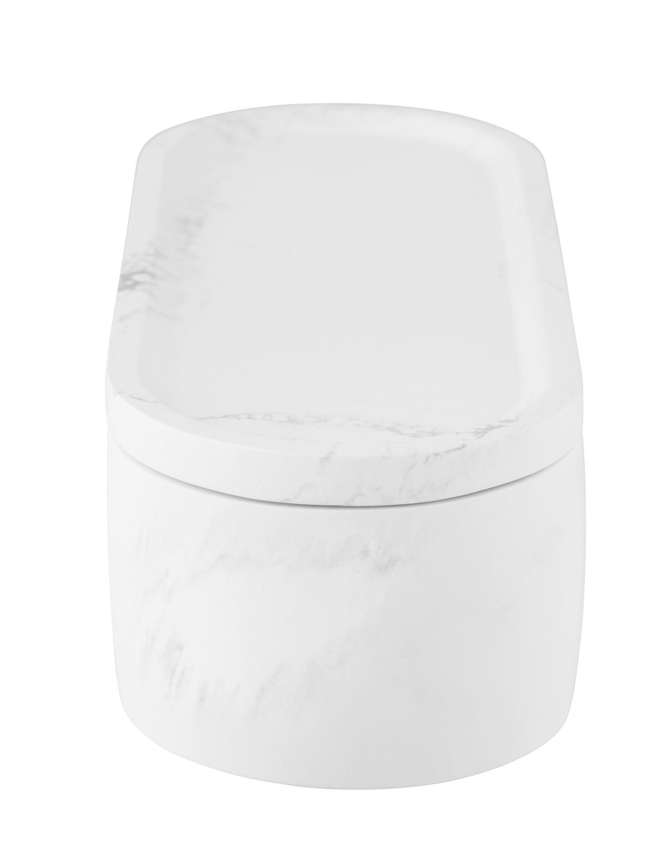 KOSMETIKDOSE - Weiß, KONVENTIONELL, Stein (20/6/8cm) - Schöner Wohnen