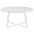 COUCHTISCH in Metall, Keramik 80/80/40 cm  - Weiß, Design, Keramik/Metall (80/80/40cm) - Carryhome
