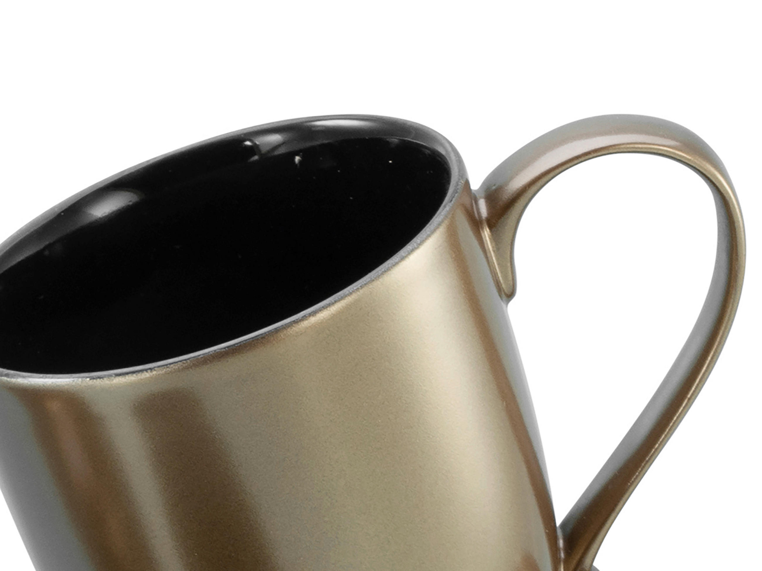 KAFFEEBECHER Golden Days Schwarz  300 ml   - Goldfarben/Schwarz, Basics, Keramik - Creatable