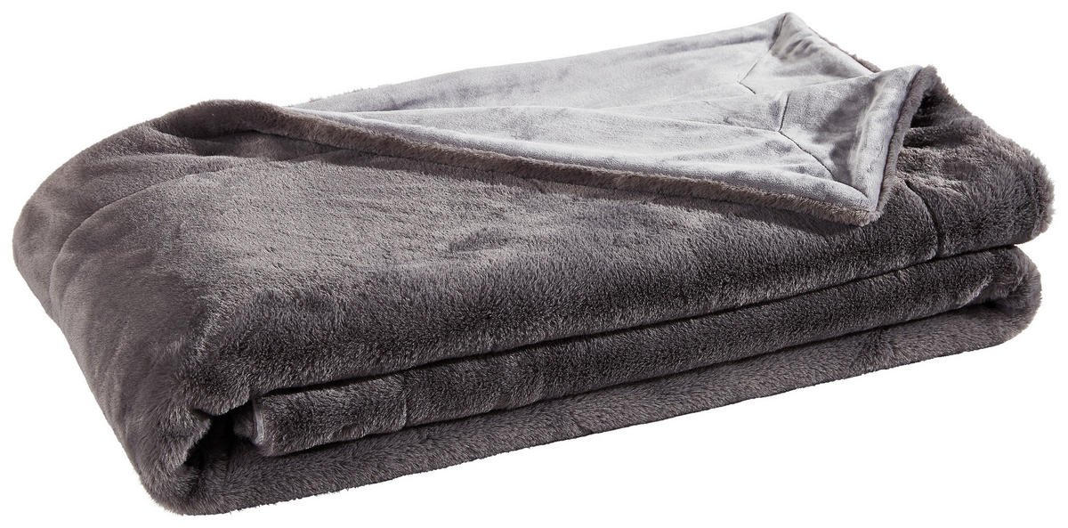 PĂTURĂ DIN BLANĂ 150/200 cm  - antracit, Design, textil (150/200cm) - Novel