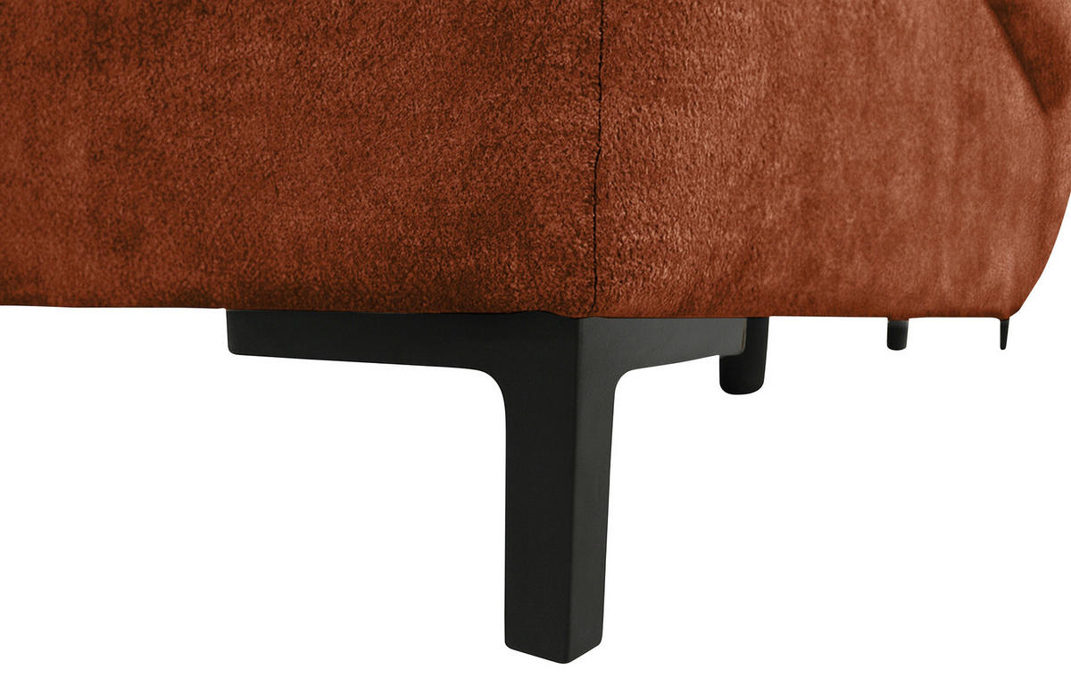 WOHNLANDSCHAFT SOLEI U Rot Chenille  - Rot/Schwarz, Design, Kunststoff/Textil (184/334/188cm) - MID.YOU