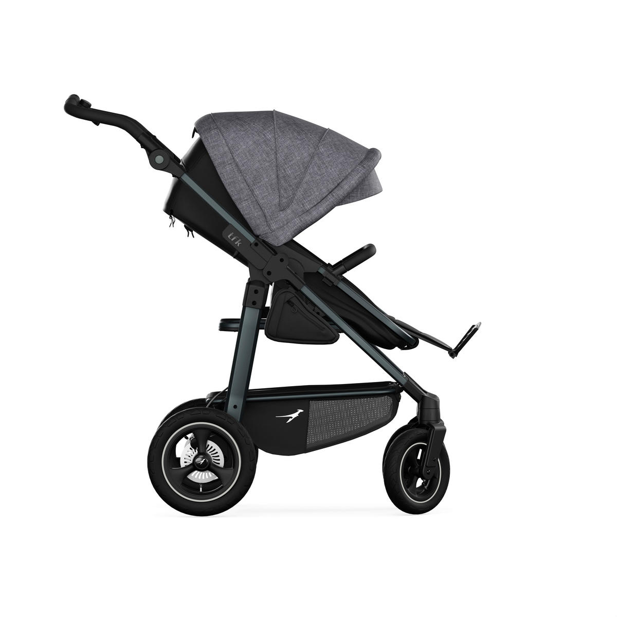KOMBIKINDERWAGEN mono4 2-in-1 Kombikinderwagen  - Schwarz/Grau, Basics, Textil/Metall (57/111/108cm) - TFK