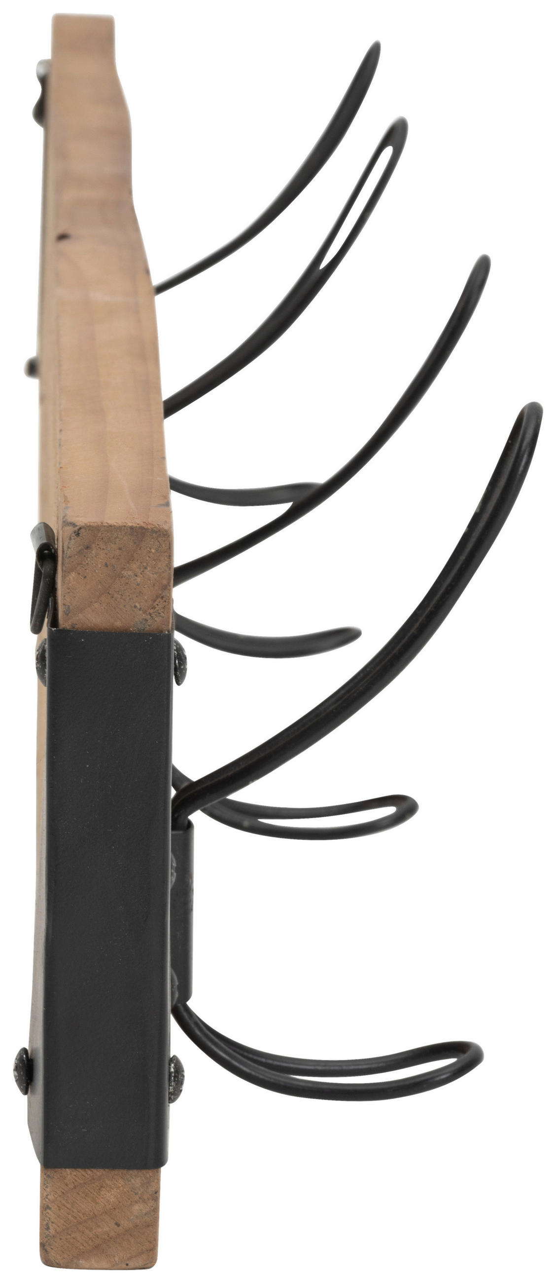ŠATNÍ LIŠTA, 80/14.5/9.5 cm - černá/přírodní barvy, Lifestyle, kov/dřevo (80/14.5/9.5cm) - Livetastic