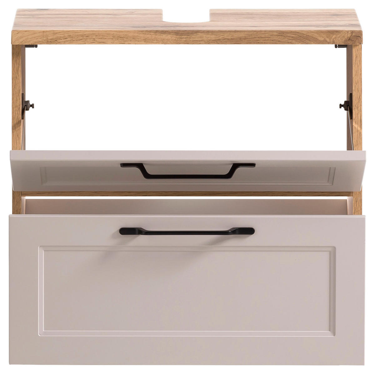 WASCHBECKENUNTERSCHRANK 60/55/35 cm  - Kaschmir/Eiche Wotan, ROMANTIK / LANDHAUS, Holzwerkstoff/Kunststoff (60/55/35cm) - Xora