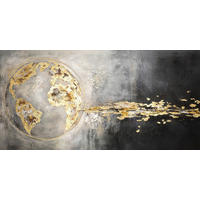 ÖLGEMÄLDE Abstraktes 140/70 cm  - Multicolor, KONVENTIONELL, Holzwerkstoff/Textil (140/70cm) - Monee