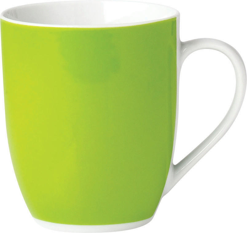 KAFFEEBECHERSET VARIO 6-teilig - Weiß/Grün, Basics, Keramik (11/10/8cm) - Van Well
