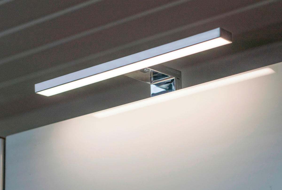 AUFBAULEUCHTE BENE 30/3,5/10 cm   - Chromfarben, Basics, Kunststoff (30/3,5/10cm)