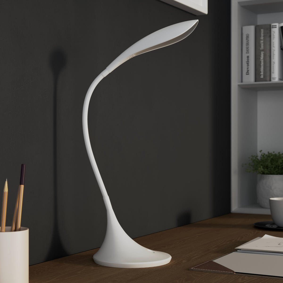 Lampă De Birou 22/17/37,5 cm    - alb, Basics, plastic (22/17/37,5cm) - Novel