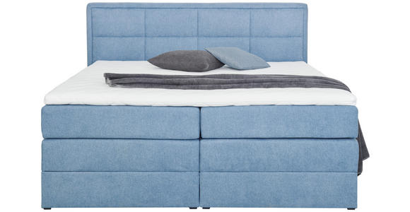 BOXSPRINGBETT 180/200 cm in Blau - Blau/Schwarz, KONVENTIONELL, Holz/Holzwerkstoff (180/200cm) - Esposa