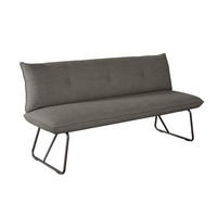 SITZBANK 180/90/70 cm Struktur Braun Metall  - Schwarz/Braun, Design, Textil/Metall (180/90/70cm) - Dieter Knoll