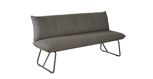 SITZBANK 180/90/70 cm Struktur Braun Metall  - Schwarz/Braun, Design, Textil/Metall (180/90/70cm) - Dieter Knoll