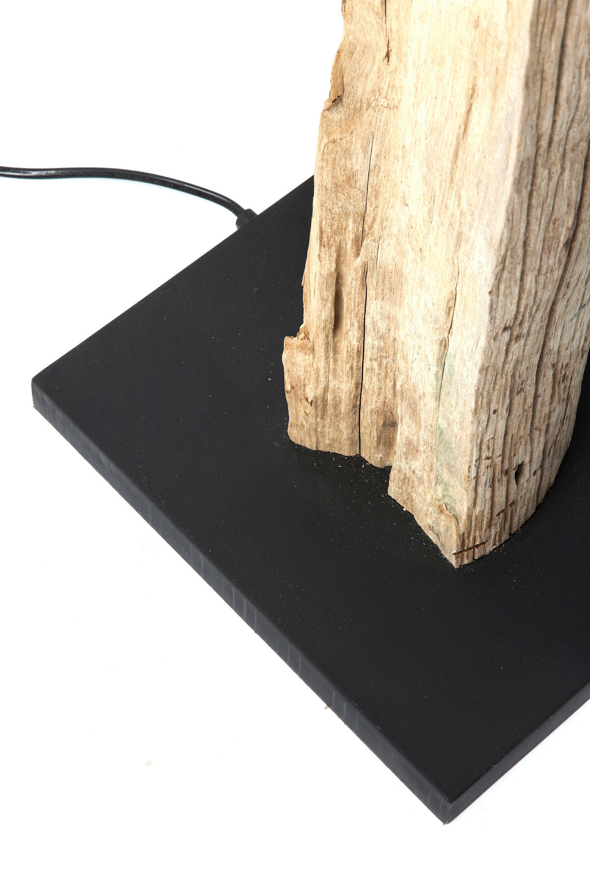 STEHLEUCHTE 52/171/52 cm  - Schwarz/Naturfarben, Natur, Holz/Textil (52/171/52cm) - Kare-Design