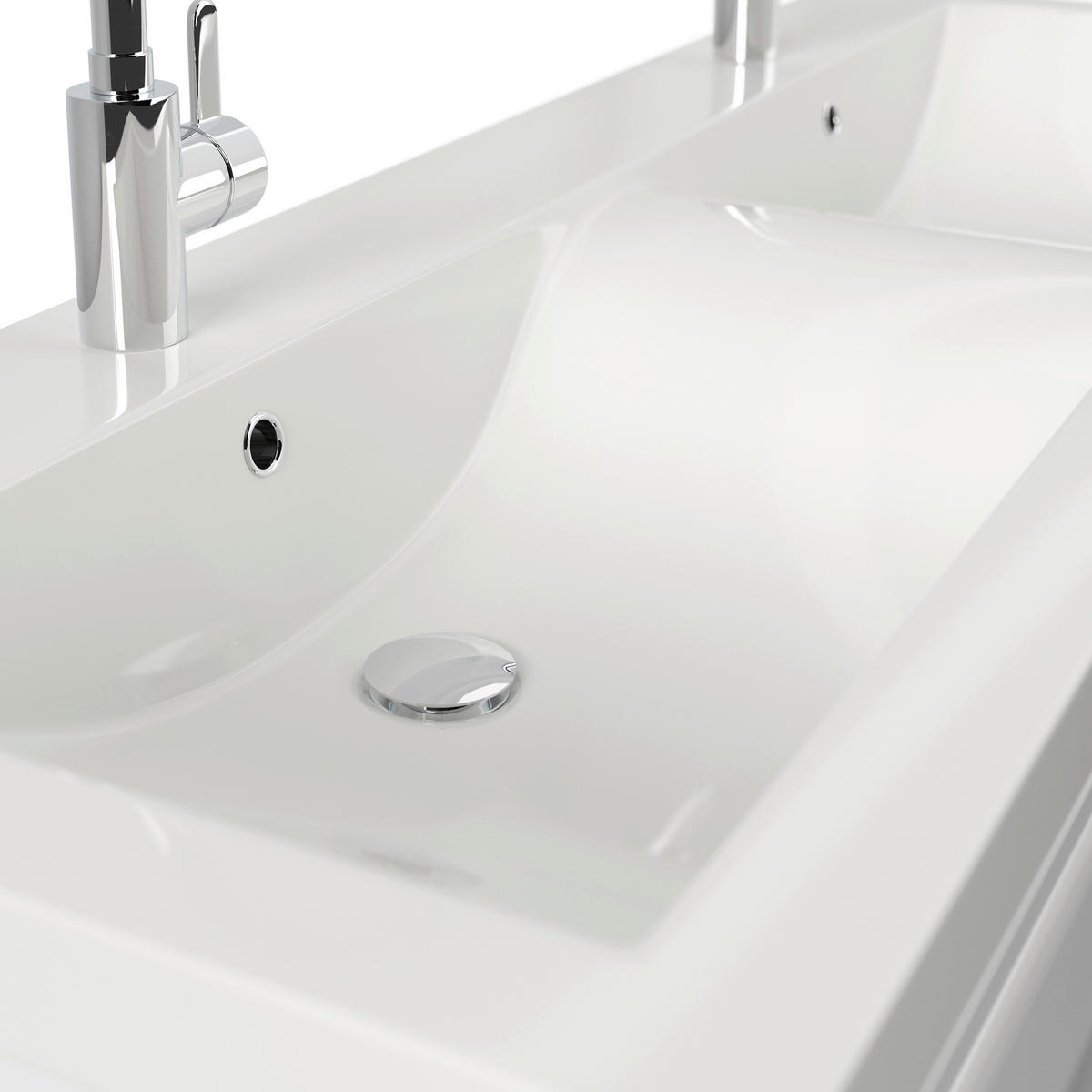 WASCHTISCHKOMBI 60 cm  - Weiß Hochglanz/Weiß, Basics, Keramik/Holzwerkstoff (60cm) - MID.YOU