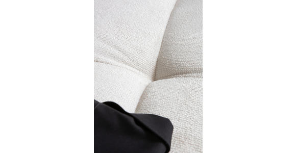 ECKSOFA  in Plüsch Weiß  288/190 cm  - Dunkelbraun/Weiß, KONVENTIONELL, Holz/Textil (288/190cm) - Carryhome