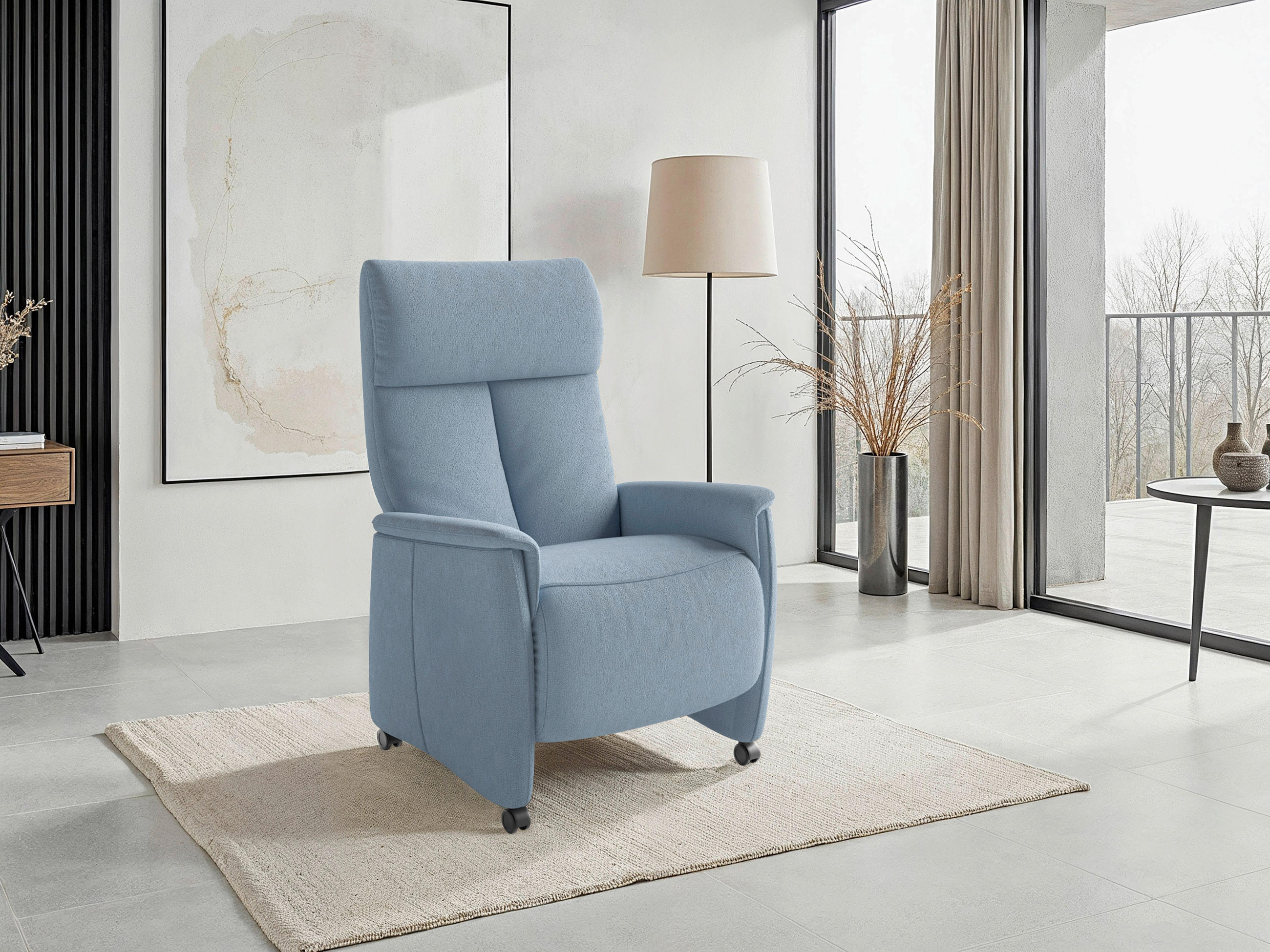 Sit & More RELAXAČNÍ KŘESLO, textil, světle modrá