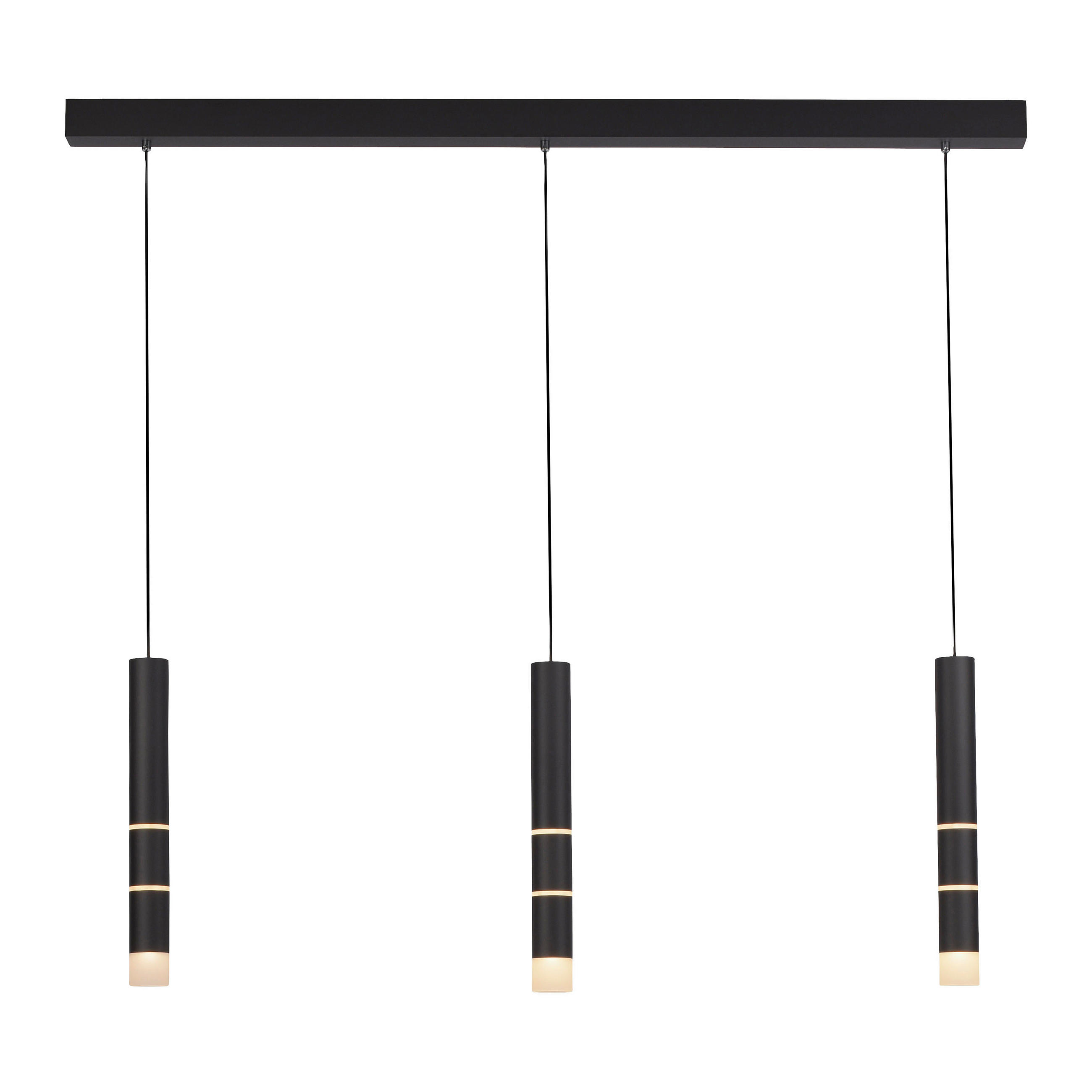 LAMPĂ SUSPENDATĂ CU LED 120/5/120 cm  - negru, Design, plastic/metal (120/5/120cm)