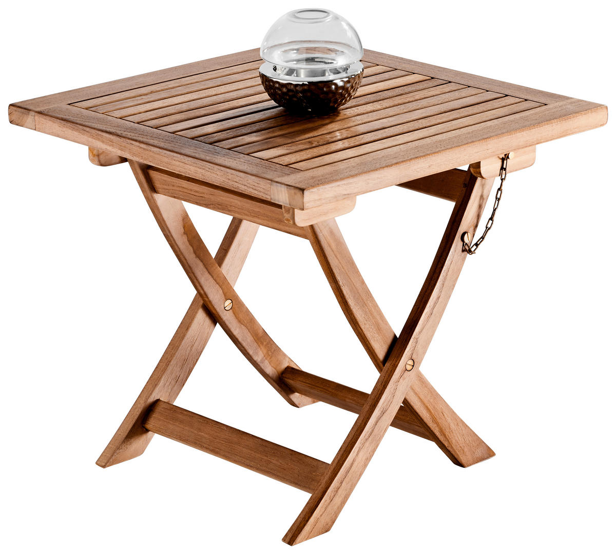 GARTENBEISTELLTISCH - Teakfarben, Romantik / Landhaus, Holz (50/50/45cm) - Xora