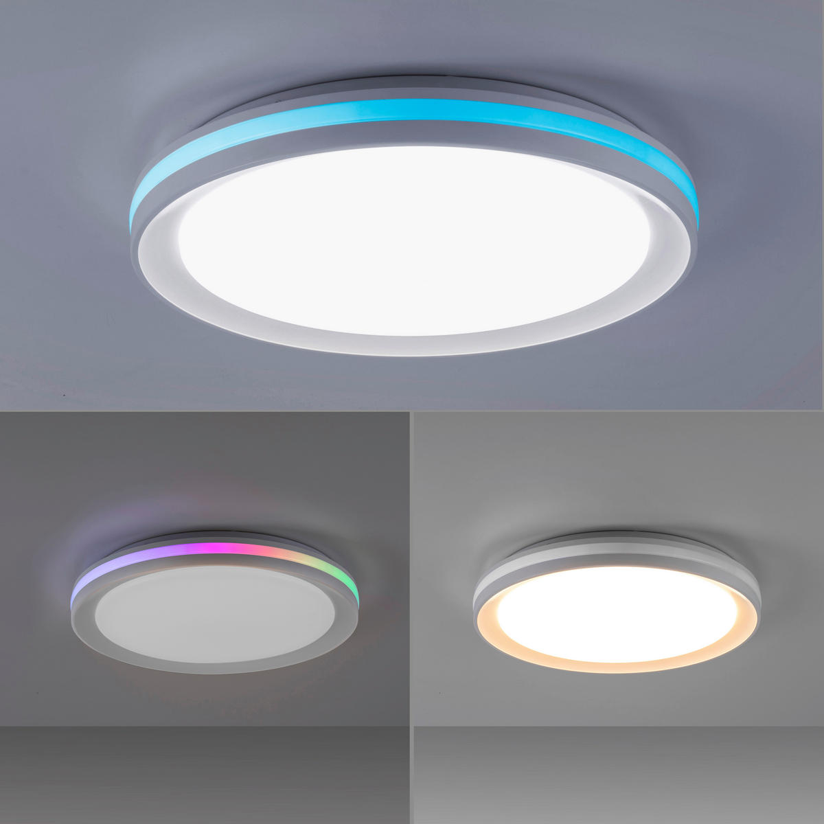 LED-DECKENLEUCHTE Ribbon 40/6,5 cm   - Weiß, KONVENTIONELL, Kunststoff/Metall (40/6,5cm)
