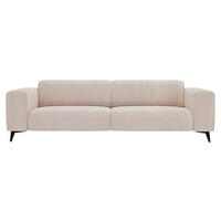 3-SITZER-SOFA Cord Creme  - Creme/Schwarz, KONVENTIONELL, Textil/Metall (237/75/104cm) - Carryhome