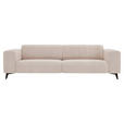 3-SITZER-SOFA  in Cord Creme  - Creme/Schwarz, KONVENTIONELL, Textil/Metall (237/75/104cm) - Carryhome