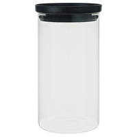 ÉTELTÁROLÓ DOBOZ  1,2 l  - fekete/átlátszó, Basics, műanyag/Üveg (9,5/18cm) - Homeware Profession.