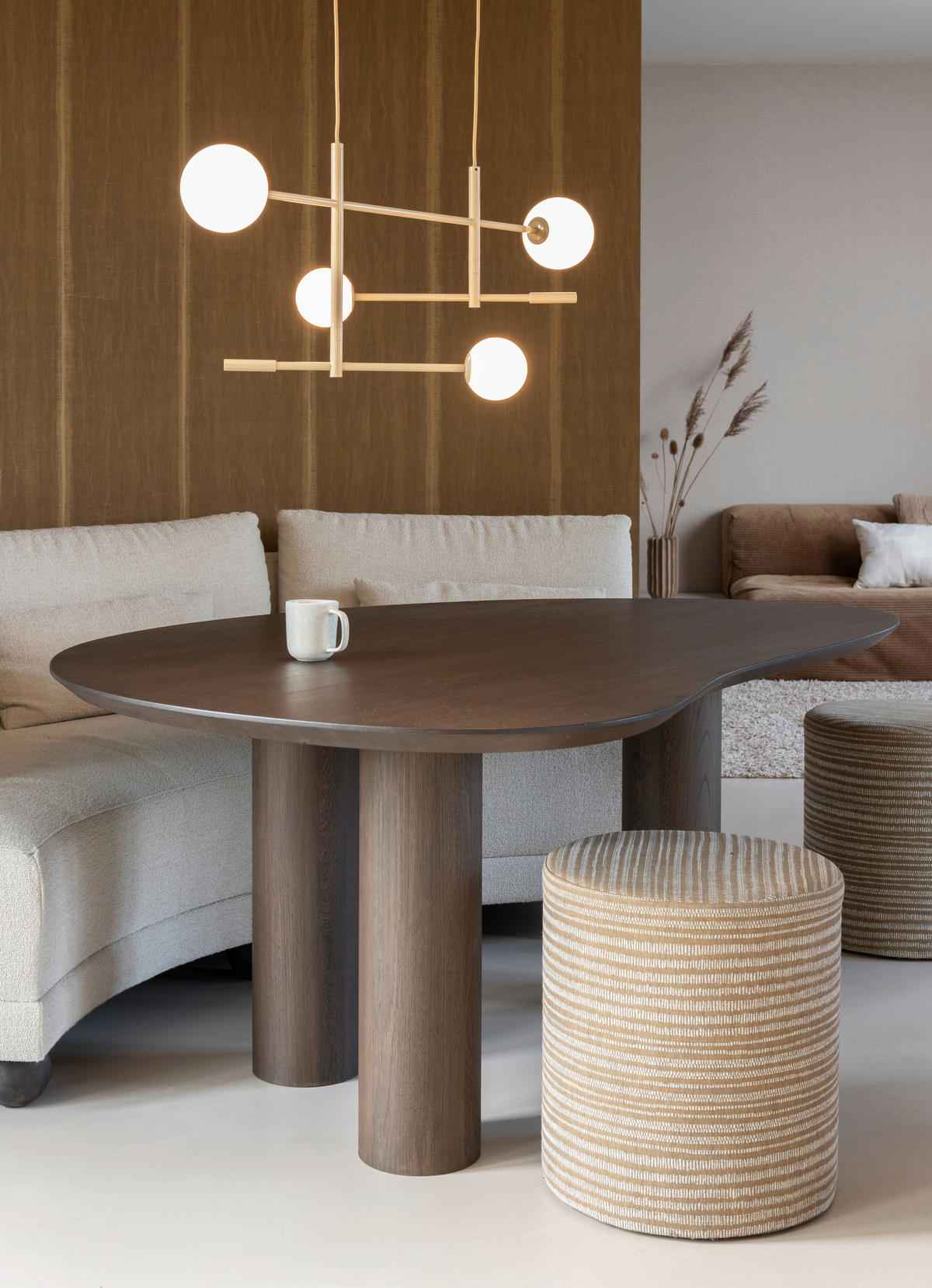 HÄNGELEUCHTE It's about RoMi 97/13/218 cm   - Beige/Weiß, Design, Glas/Metall (97/13/218cm) - It's about Romi