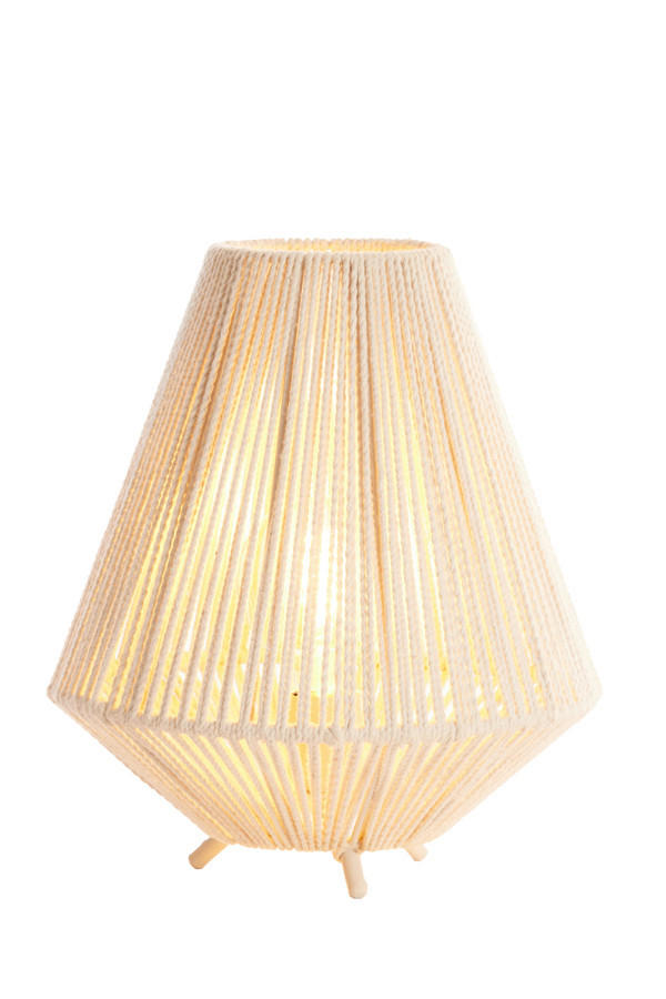 TISCHLEUCHTE Felida 28/32 cm   - Creme, Basics, Textil/Metall (28/32cm) - Light & Living
