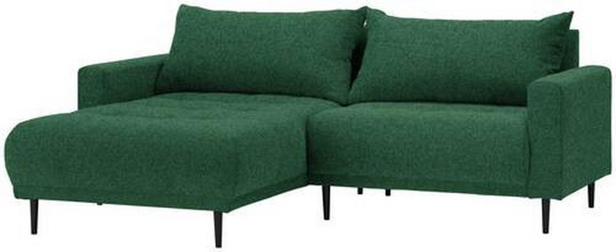 Freisteller von Stylife ECKSOFA Waldgrün Flachgewebe.